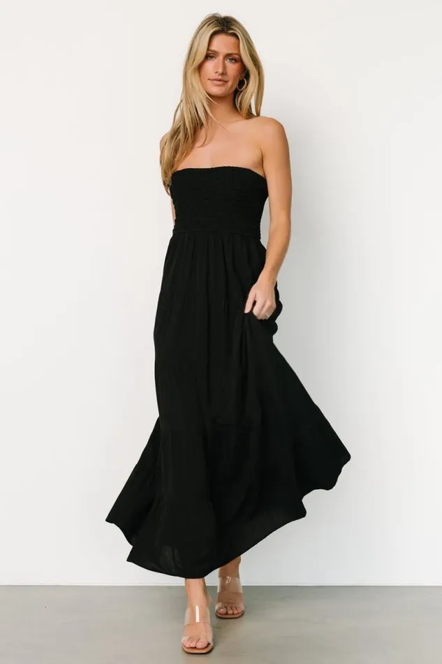 Women Domenica Strapless Maxi Dress Black Baltic Born Maxi Dresses Women Domenica Strapless Maxi Dress Black Baltic Born Maxi Dresses