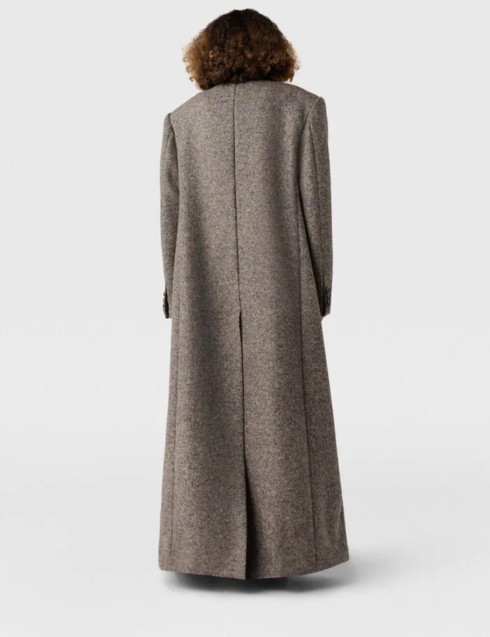 Women DoubleBreasted Tweed Long Coat Beige Tweed Stella McCartney Coats And Jackets Women DoubleBreasted Tweed Long Coat Beige Tweed Stella McCartney Coats And Jackets