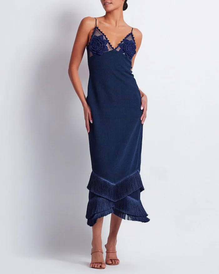 Women Dresses and Jumpsuits PatBO Embroidered Crochet Midi Dress FINAL SALE French Navy Women Dresses and Jumpsuits PatBO Embroidered Crochet Midi Dress FINAL SALE French Navy