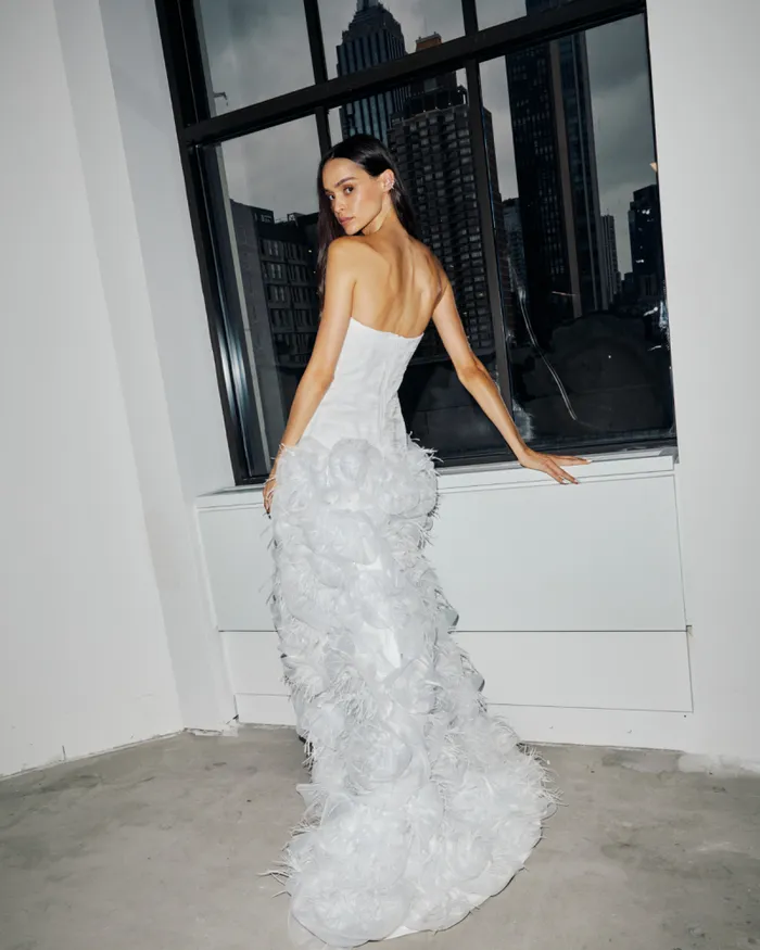 Women Dresses and Jumpsuits PatBO HandEmbroidered Strapless Gown EXCLUSIVE White