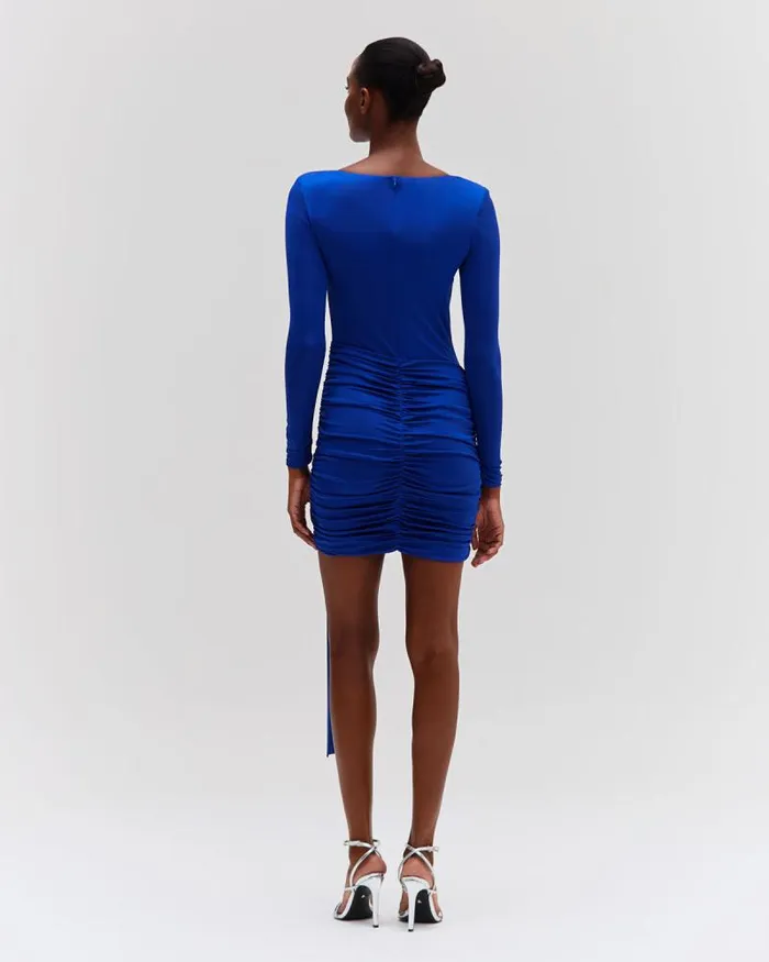 Women Dresses and Jumpsuits PatBO Metallic Jersey Long Sleeve Mini Dress Sapphire