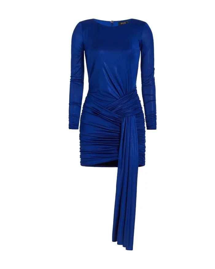 Women Dresses and Jumpsuits PatBO Metallic Jersey Long Sleeve Mini Dress Sapphire