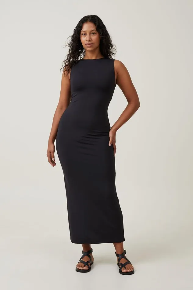 Women Dresses Cotton On Low Back Luxe Maxi Dress Black