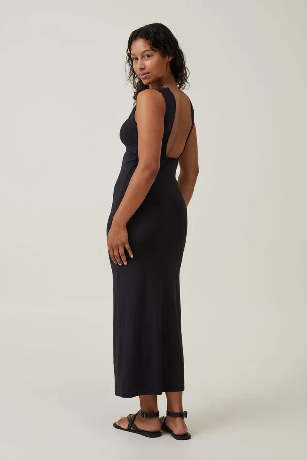 Women Dresses Cotton On Low Back Luxe Maxi Dress Black
