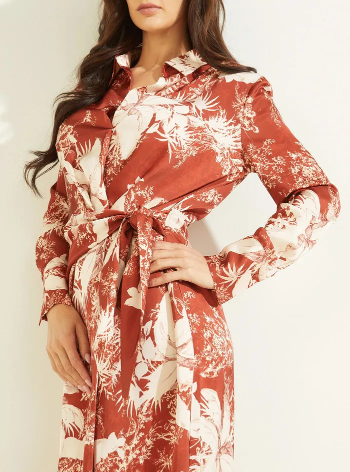 Women Dresses GUESS Eco Red Print Dorothee Maxi Dress Women Dresses GUESS Eco Red Print Dorothee Maxi Dress