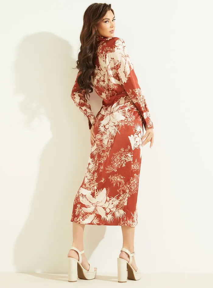Women Dresses GUESS Eco Red Print Dorothee Maxi Dress Women Dresses GUESS Eco Red Print Dorothee Maxi Dress