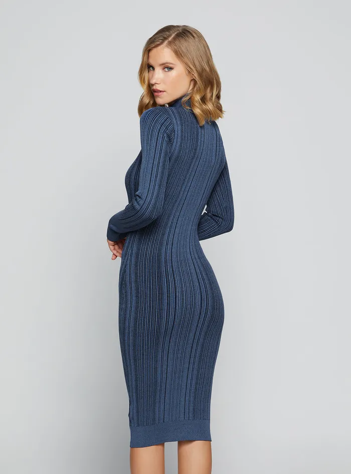 Women Dresses GUESS Eco Sea Blue Colette Midi Dress Women Dresses GUESS Eco Sea Blue Colette Midi Dress