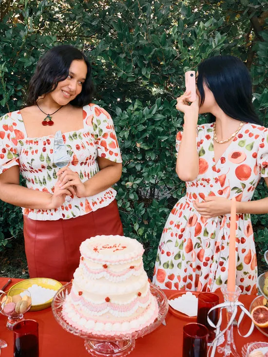 Women Dresses Lisa Says Gah Topanga Dress Fruit Print