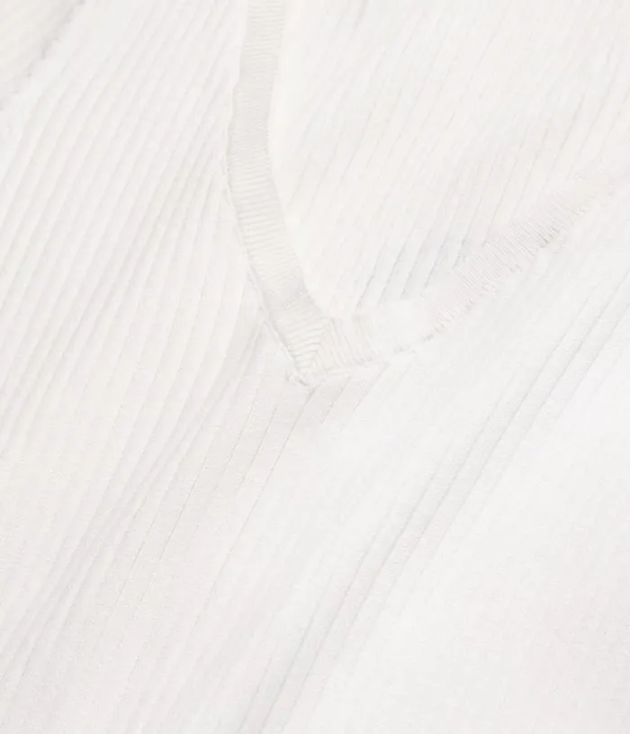 Women Ecru Ribbed Knit Sweater THE KOOPLES Sweaters