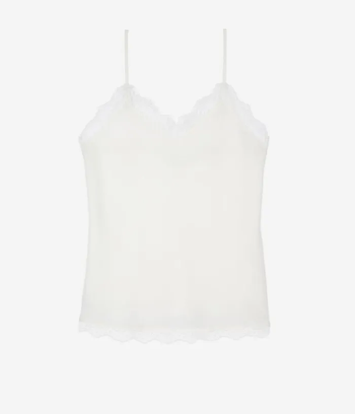 Women Ecru Silk Camisole THE KOOPLES Blouses and Shirts