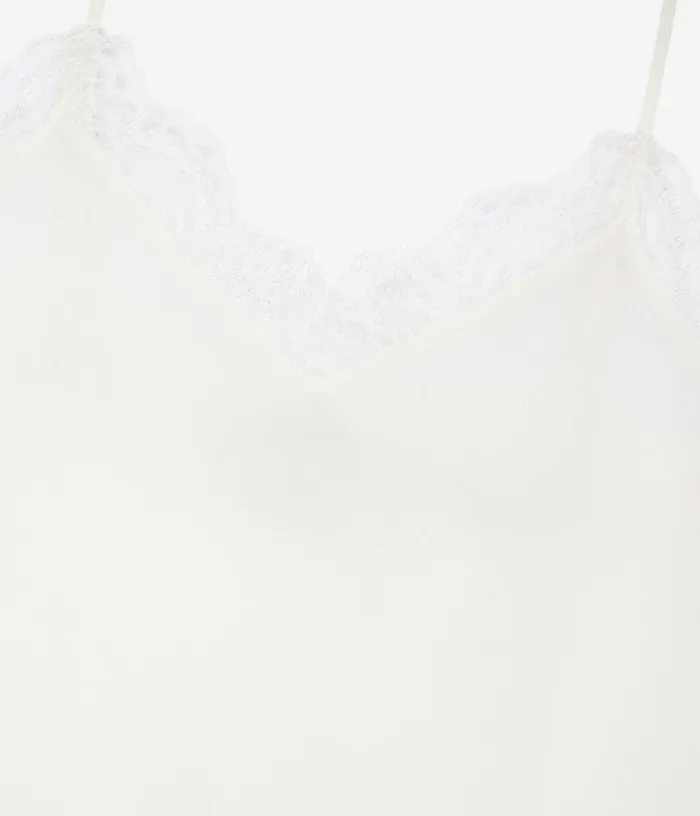 Women Ecru Silk Camisole THE KOOPLES Blouses and Shirts
