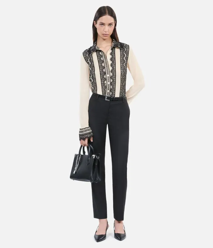 Women Ecru Silk Shirt THE KOOPLES Blouses and Shirts