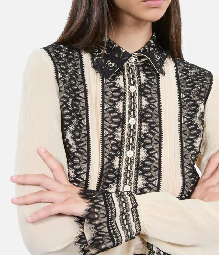 Women Ecru Silk Shirt THE KOOPLES Blouses and Shirts