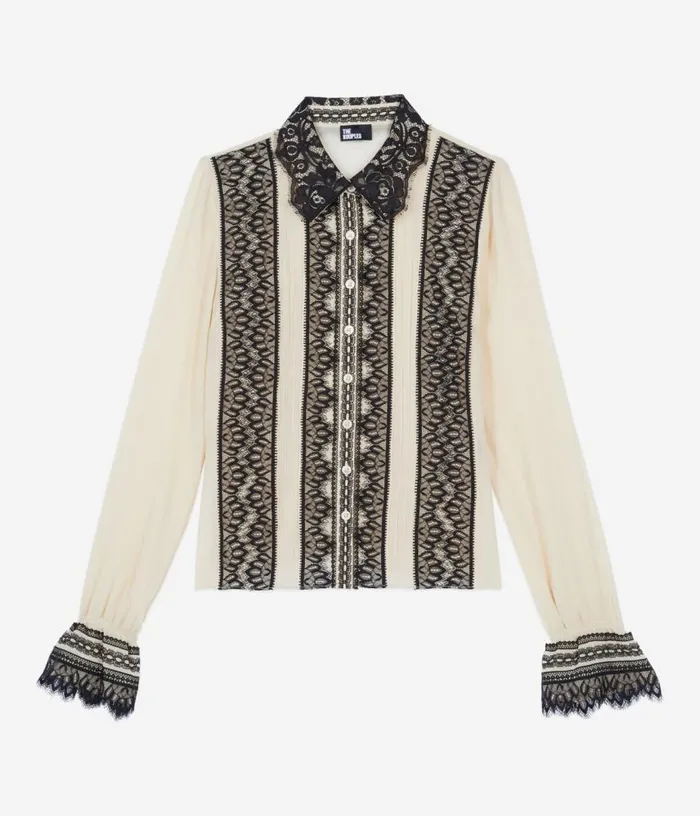 Women Ecru Silk Shirt THE KOOPLES Blouses and Shirts
