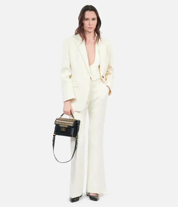 Women Ecru Suit Jacket THE KOOPLES Blazers and Suits