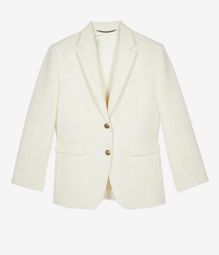 Women Ecru Suit Jacket THE KOOPLES Blazers and Suits