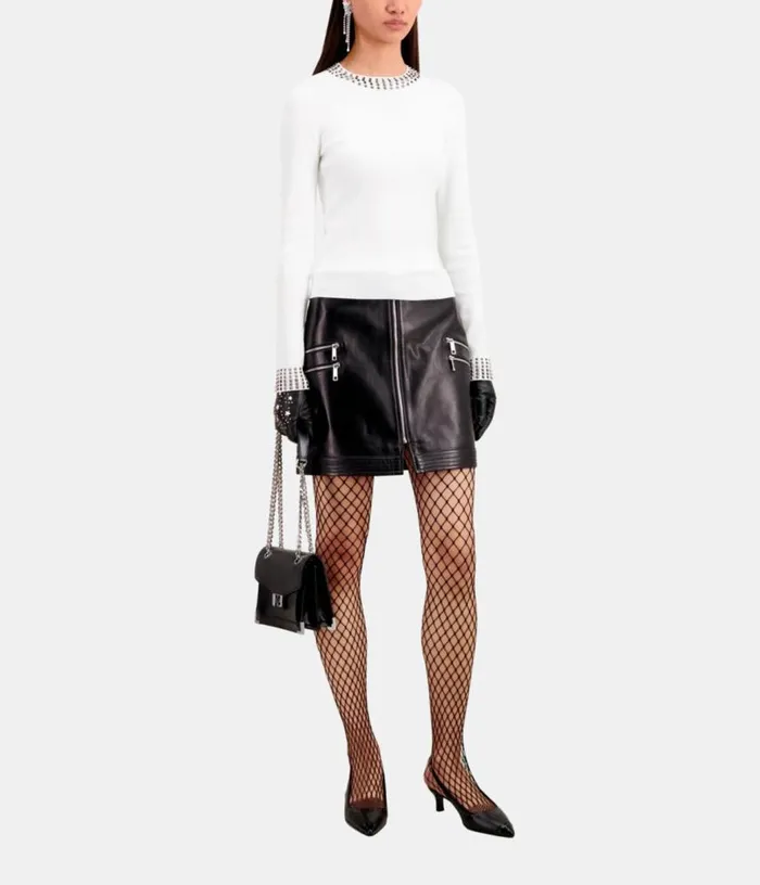 Women Ecru Sweater With Spikes THE KOOPLES Sweaters