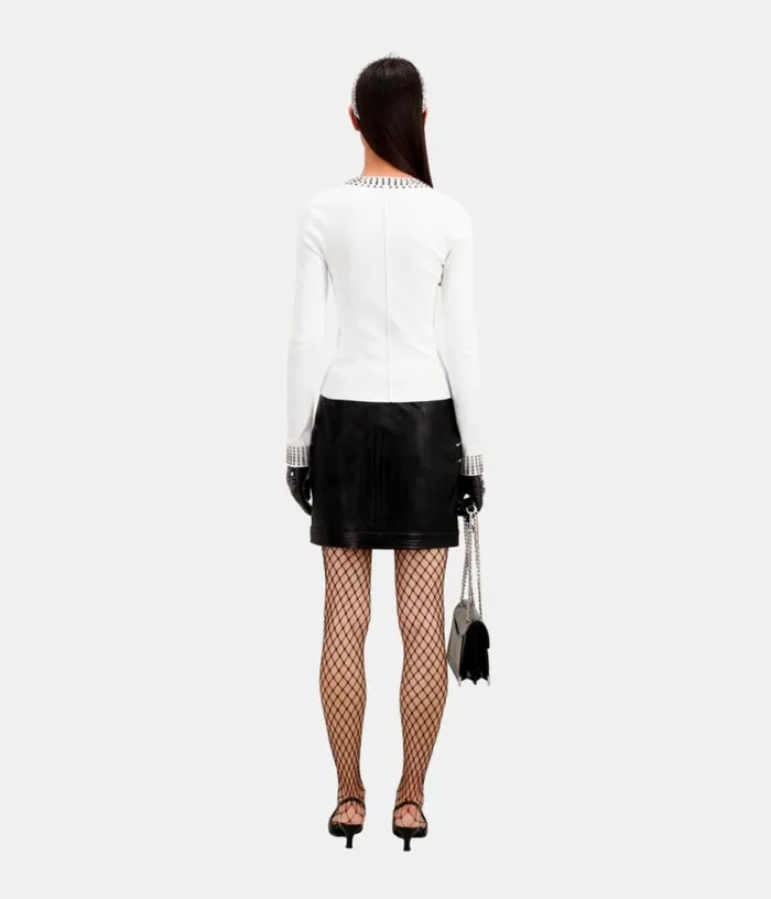 Women Ecru Sweater With Spikes THE KOOPLES Sweaters