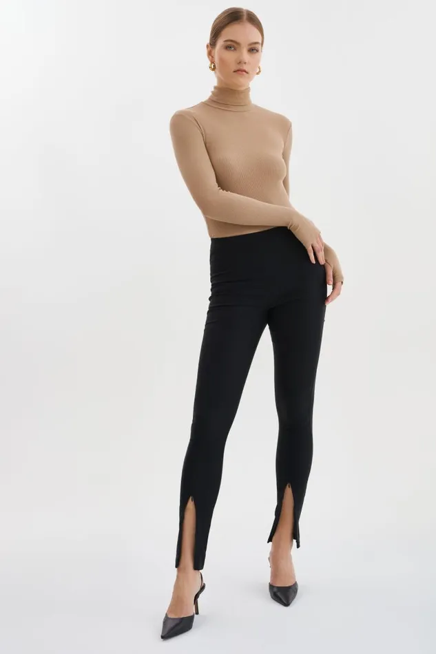 Women ELAINE Twill Leggings Black LAMARQUE Pants and Shorts