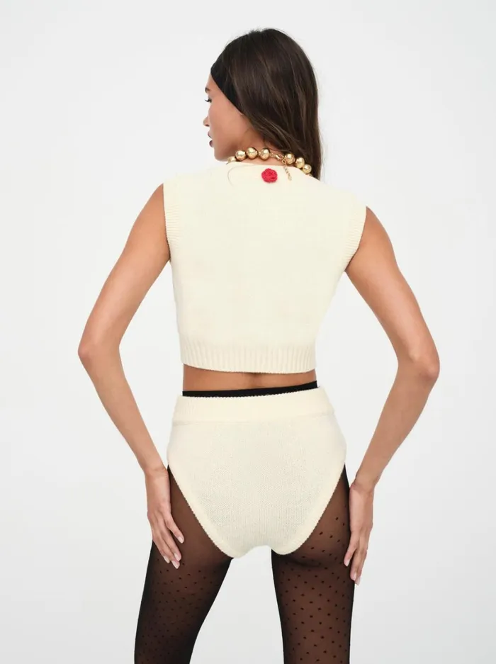 Women Ellie Knit Panty White For Love and Lemons Knitwear Women Ellie Knit Panty White For Love and Lemons Knitwear