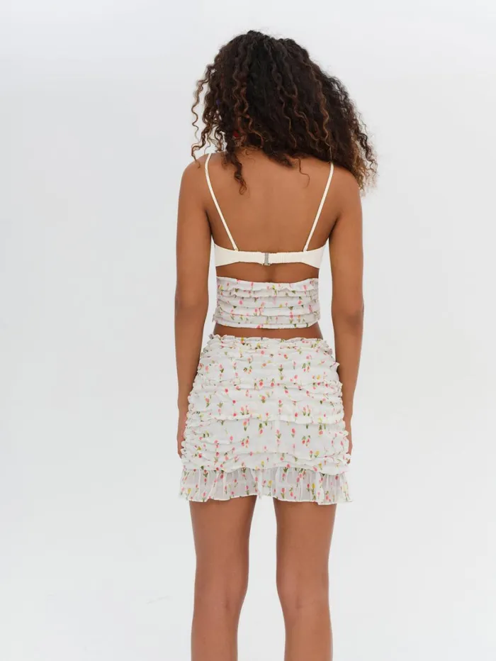 Women Elodie Mini Skirt Multi For Love and Lemons Bottoms Women Elodie Mini Skirt Multi For Love and Lemons Bottoms