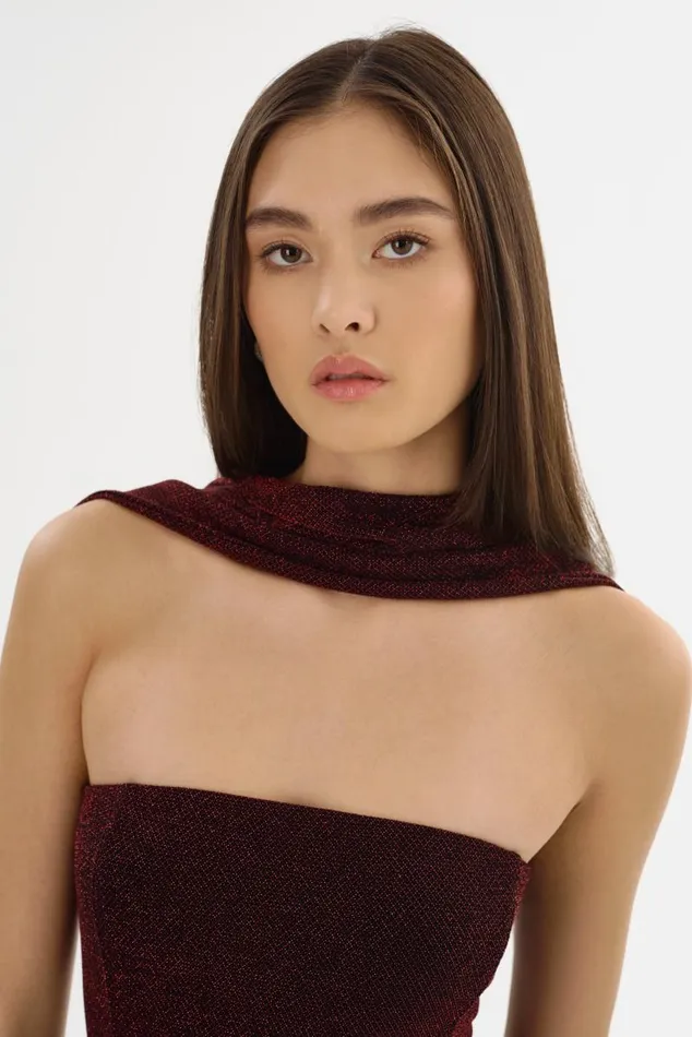 Women ELORA Lurex Knit Jumpsuit Red LAMARQUE Dresses