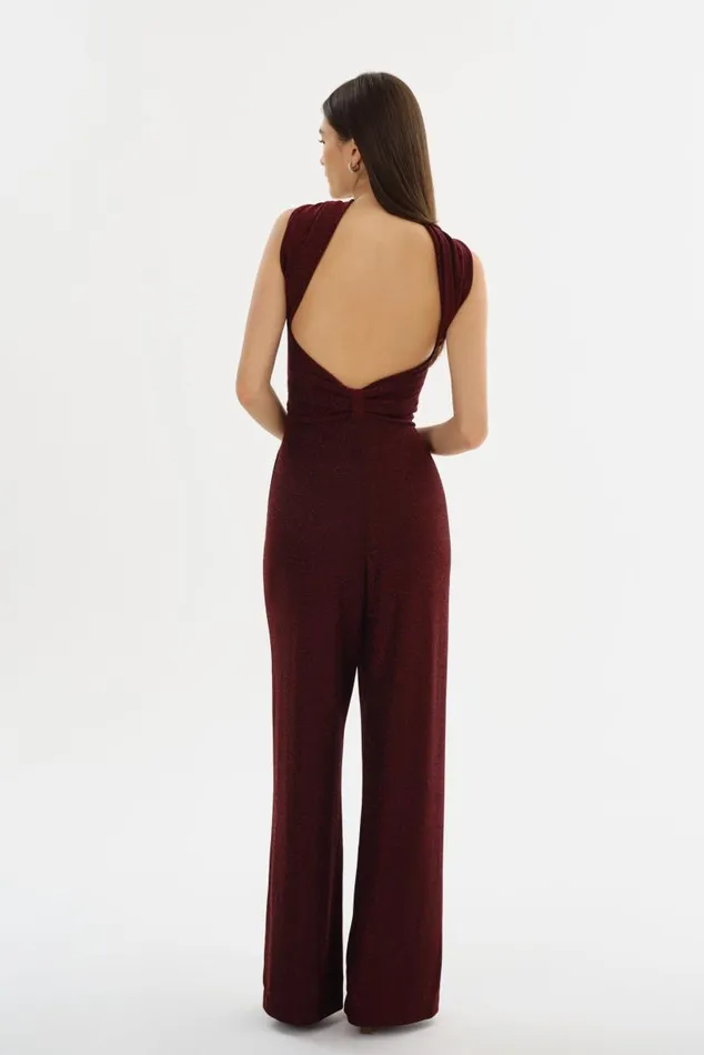 Women ELORA Lurex Knit Jumpsuit Red LAMARQUE Dresses