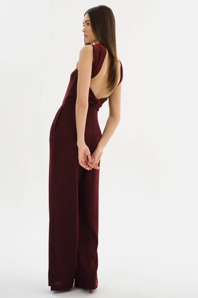 Women ELORA Lurex Knit Jumpsuit Red LAMARQUE Dresses