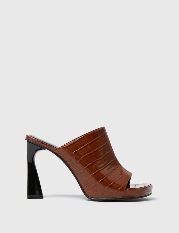 Women Elsa Heeled Mules Brown Stella McCartney Heels