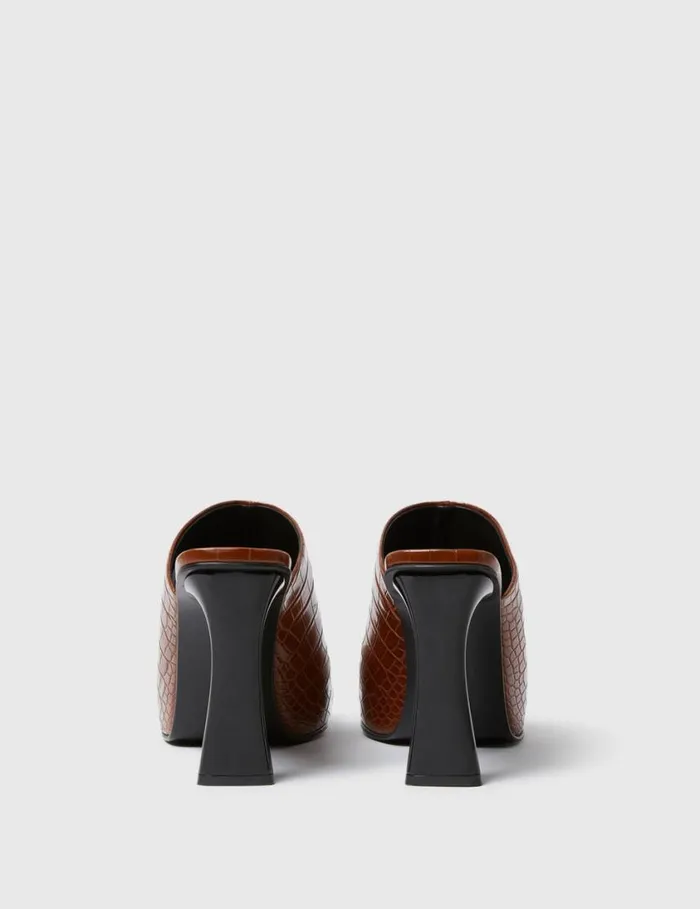 Women Elsa Heeled Mules Brown Stella McCartney Heels Women Elsa Heeled Mules Brown Stella McCartney Heels