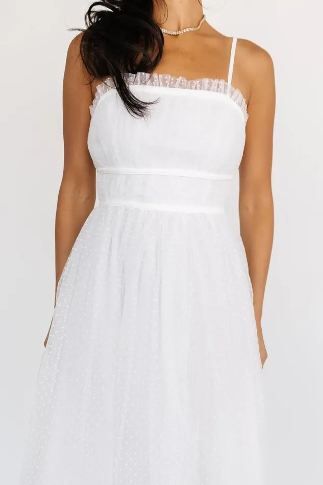 Women Elsie Tulle Midi Dress White Baltic Born Midi Dresses Women Elsie Tulle Midi Dress White Baltic Born Midi Dresses