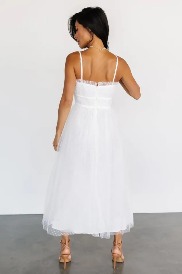 Women Elsie Tulle Midi Dress White Baltic Born Midi Dresses Women Elsie Tulle Midi Dress White Baltic Born Midi Dresses