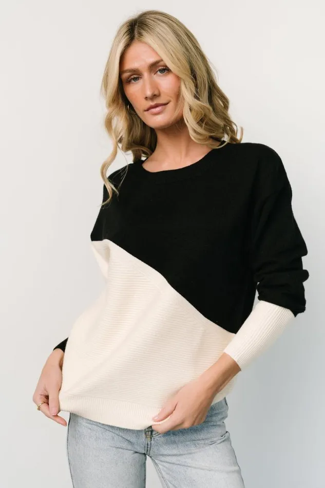 Women Emmy Sweater Black Cream Baltic Born Sweaters