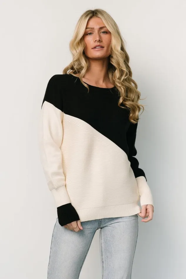 Women Emmy Sweater Black Cream Baltic Born Sweaters