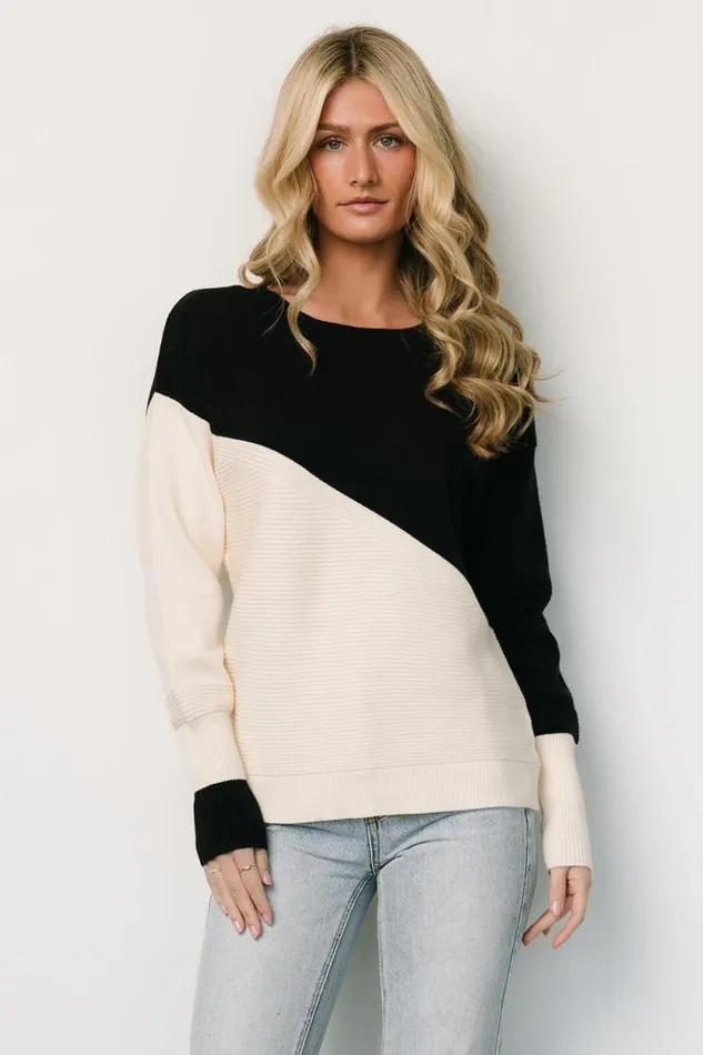 Women Emmy Sweater Black Cream Baltic Born Sweaters