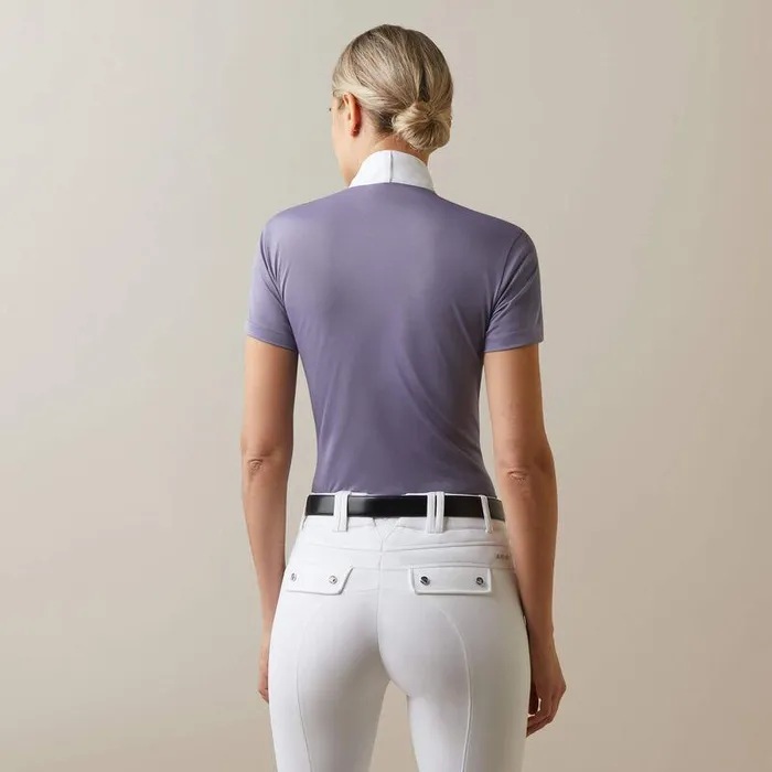 Women English Riding Ariat Aptos Show Shirt Dusky Granite Women English Riding Ariat Aptos Show Shirt Dusky Granite