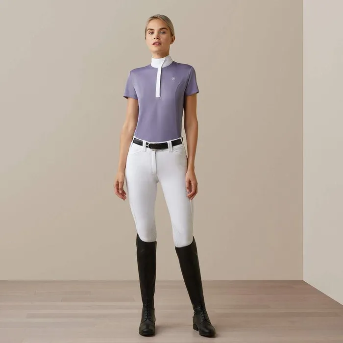Women English Riding Ariat Aptos Show Shirt Dusky Granite Women English Riding Ariat Aptos Show Shirt Dusky Granite