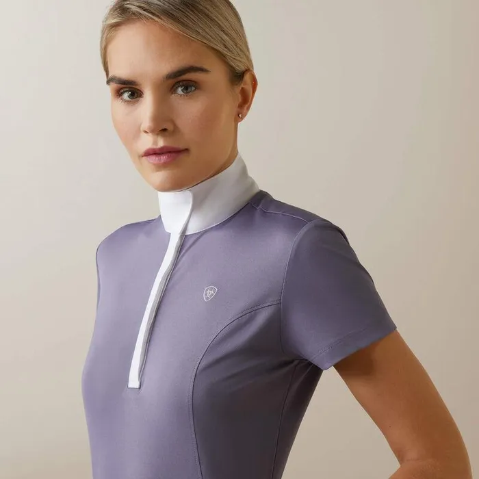 Women English Riding Ariat Aptos Show Shirt Dusky Granite Women English Riding Ariat Aptos Show Shirt Dusky Granite