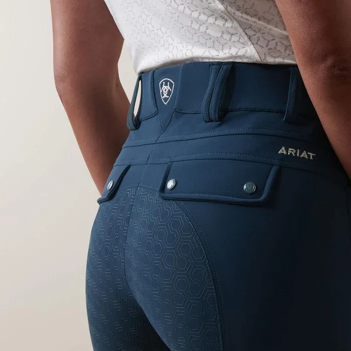 Women English Riding Ariat WMS Tri Factor Grip Full Seat Breech Deep Petroleum Women English Riding Ariat WMS Tri Factor Grip Full Seat Breech Deep Petroleum