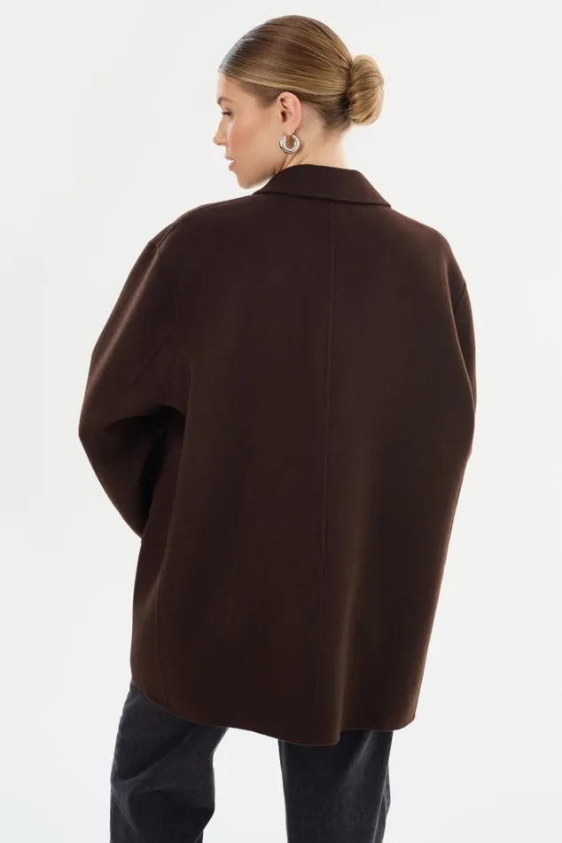 Women ENNIS Oversized Wool Blazer Dark Brown LAMARQUE Blazers Women ENNIS Oversized Wool Blazer Dark Brown LAMARQUE Blazers