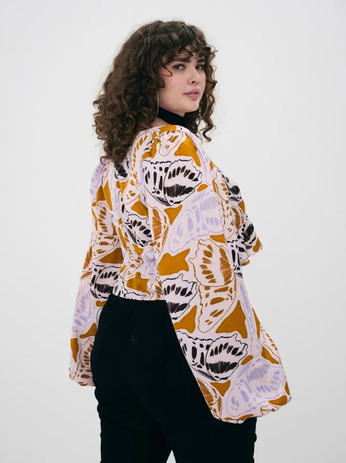 Women Esmeralda Crop Top Orange For Love and Lemons Tops