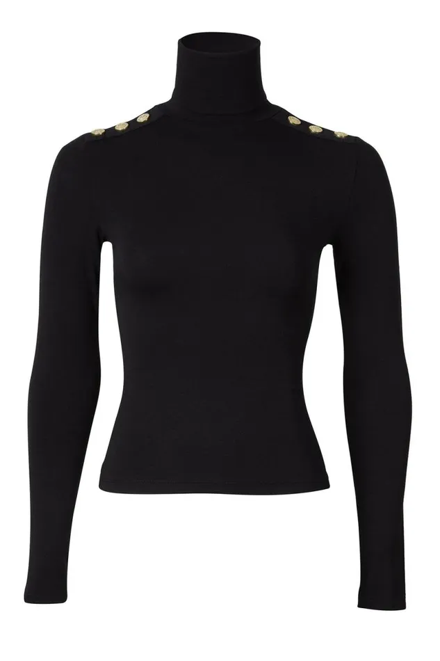 Women Essential Roll Neck Black Holland Cooper Tops Women Essential Roll Neck Black Holland Cooper Tops