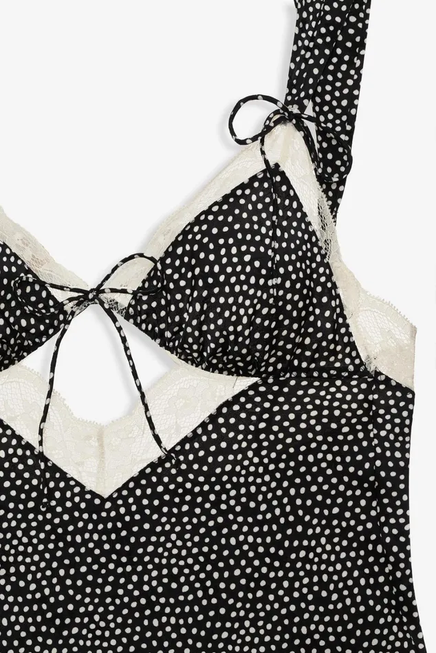 Women Evangeline Midi Slip Dress Black For Love and Lemons Lingerie Women Evangeline Midi Slip Dress Black For Love and Lemons Lingerie