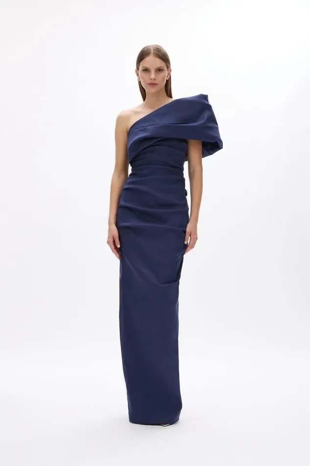 Women Evening Dresses Rachel Gilbert Kat Gown In Navy