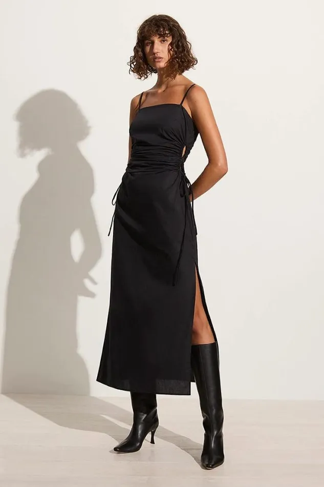 Women Faithfull The Brand Dresses Beatriz Midi Dress Black
