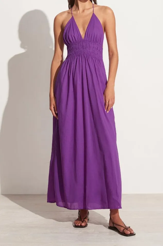 Women Faithfull The Brand Dresses Bisetta Maxi Dress Violet 8211 Final Sale