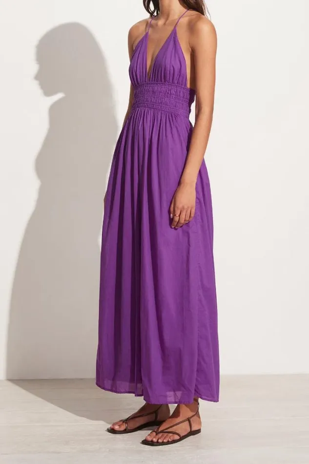 Women Faithfull The Brand Dresses Bisetta Maxi Dress Violet 8211 Final Sale