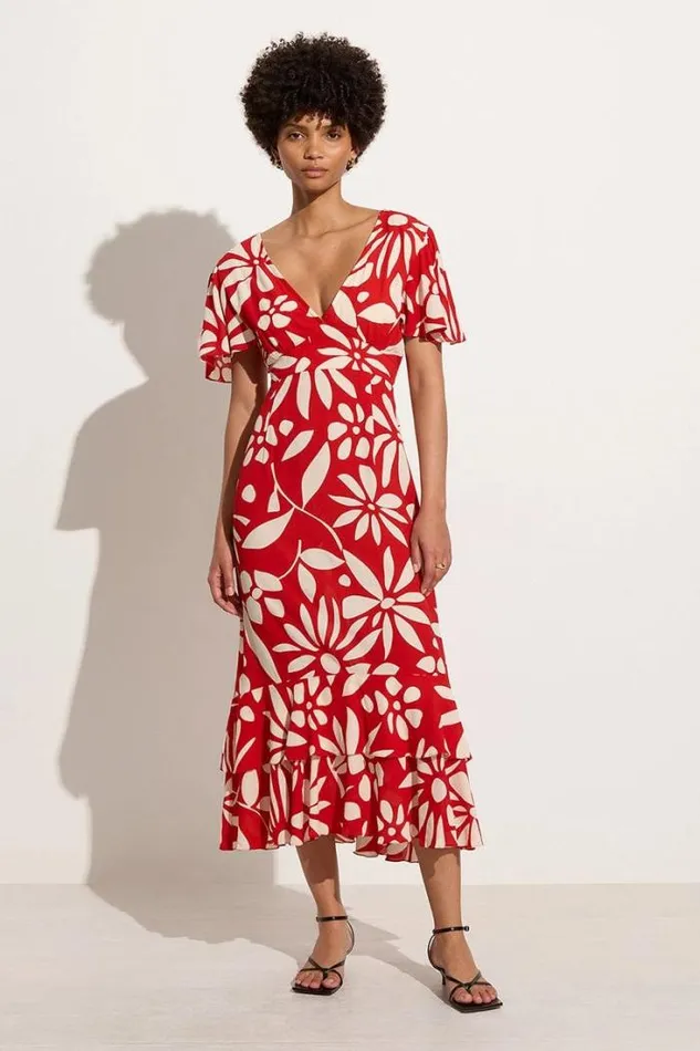 Women Faithfull The Brand Dresses San Isidro Midi Dress De La Paz Floral