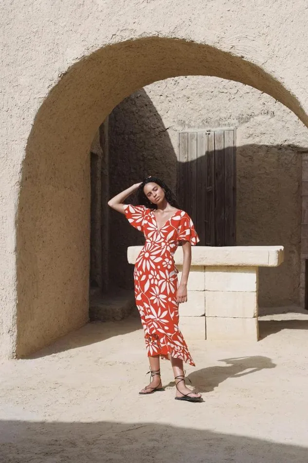 Women Faithfull The Brand Dresses San Isidro Midi Dress De La Paz Floral