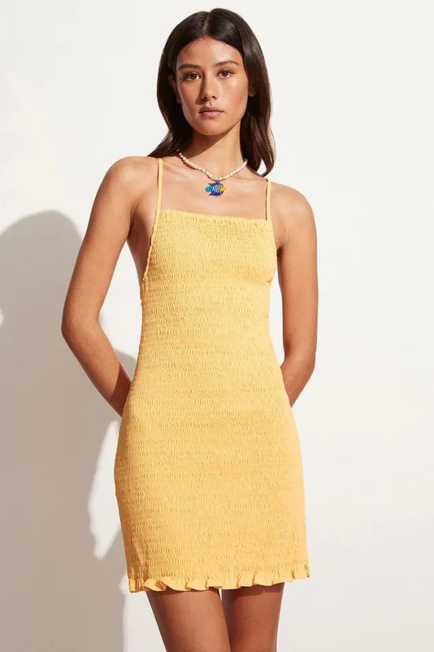 Women Faithfull The Brand Mini Dresses Alani Mini Dress Papaya 8211 Final Sale